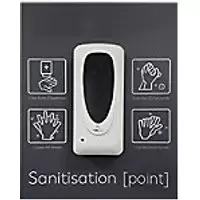 Image of Slingsby Automatic Hand Soap and Gel Dispenser Touchless with Instruction Board 1L White Wall Mounted Refillable
