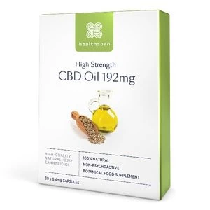 Image of Healthspan High Strength CBD Oil 192mg - 30 capsules