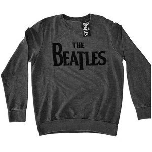 Image of The Beatles - Drop T Logo Unisex Medium Sweatshirt - Grey