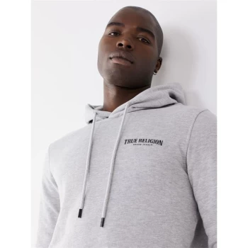 Image of True Religion Pullover Logo Hoodie - Grey