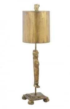 Image of 1 Light Table Lamp Aged Gold, E27