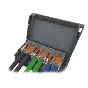 Image of Wiska Shell Box Size 3 Mini Gel Box with 3 x 2 Way Wago Connector Grey - MJBF332