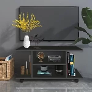 Image of HOMCOM Mobile TV Stand 02-0610 Black 400 x 800 x 400 mm