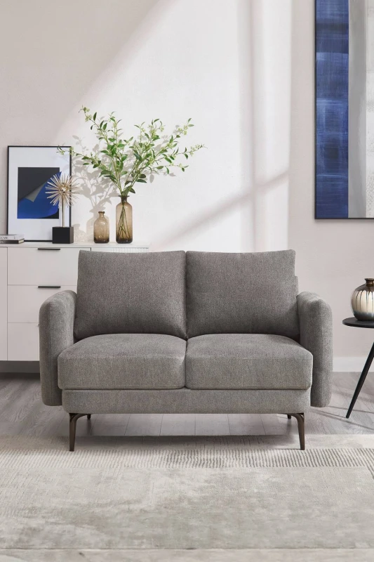 Image of More4Homes Sofia 2 Seater Fabric Sofa Mocha