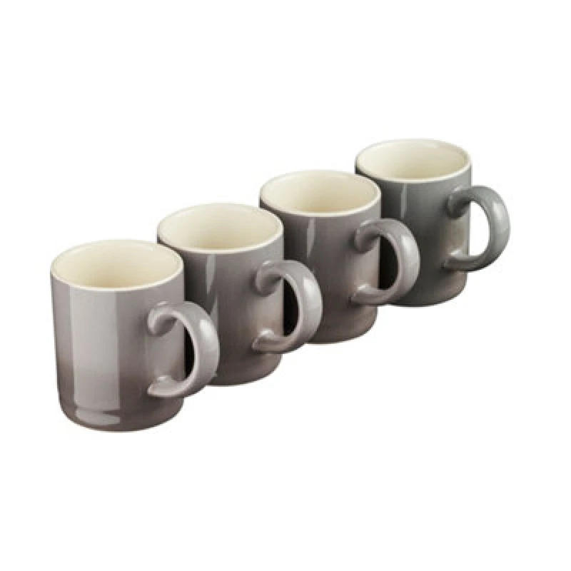 Image of Cooks Professional Espresso Cups Mugs Set of 4 Cups Stoneware 90ml Grey unisex