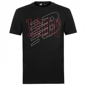 Image of New Balance Mens 1906 Logo T-Shirt - Black