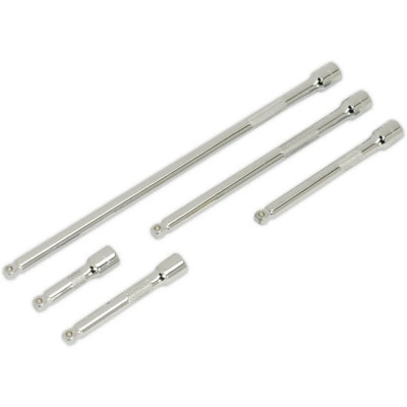 Image of Loops 5 Piece Knurled Wobble Extension Bar Set - 1/4" Sq Drive - Socket Retainer Multi