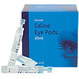 Image of Reliance Medical Saline Eyewash Pods Plastic Transparent 25 Pieces of 20ml