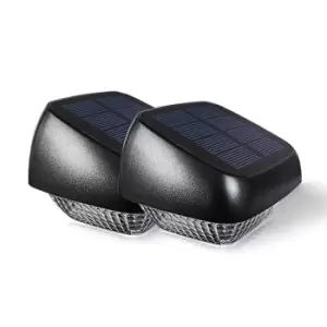 Image of Callow Outdoor Solar LED Fence or Wall Light Pack of 2