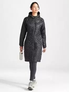 Image of Craghoppers Expolite Long Hooded Jacket - Black, Size 10, Women