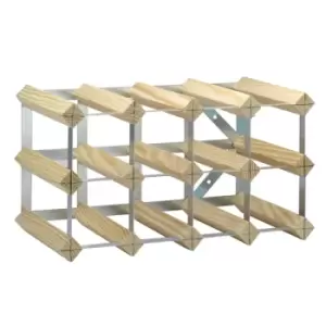 Image of Wood & Metal Wine Rack M&W