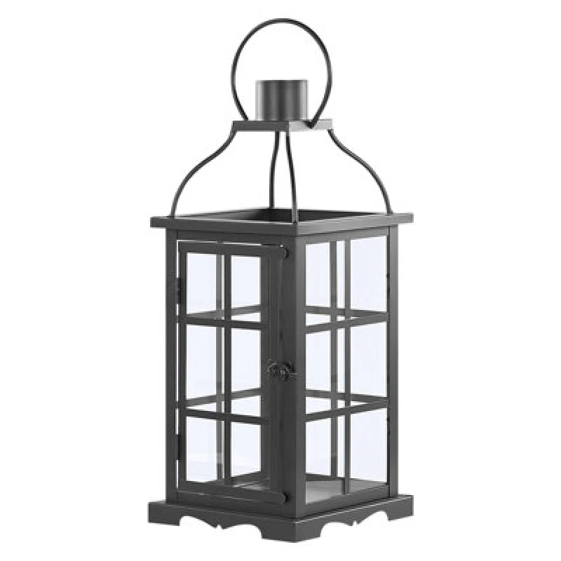 Image of Beliani Lantern Clara Metal 42cm Black