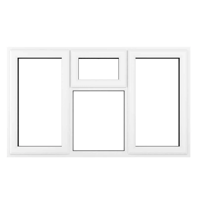 Image of Crystal Triple Glazed Window White Lh & Rh Top 1770 X 1040Mm Clear 63WHTG17701040