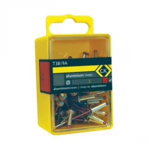 Image of CK Tools T3819A 615 Pop Rivets Aluminium 4.8x12mm Box Of 40