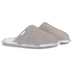 Image of Barbour Womens Simone Slippers Grey Suede/White/Grey 7