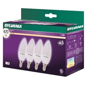 Image of Sylvania 5W E14 SL4 Candle - 4 Pack
