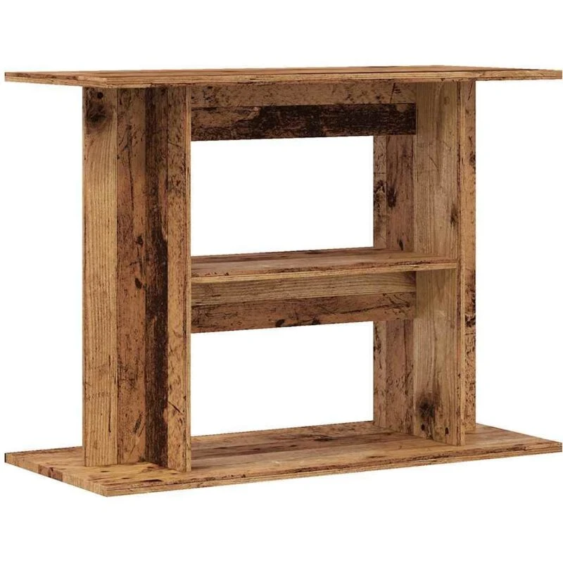 Image of vidaXL Aquarium Stand Old Wood 80x35x60cm Engineered Wood, Brown 857272