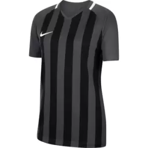 Image of Nike Y Neck Stripe Football Shirt Junior Boys - Grey