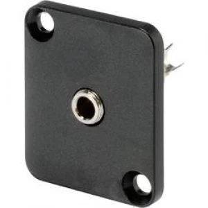Image of 2.5mm audio jack Sleeve socket straight pins Number of pins 3 Stereo Black Hicon HI J25SEFD