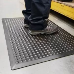 Image of Bubblemat Black Anti-fatigue Mat Interlocking End Piece 600mm x 900mm