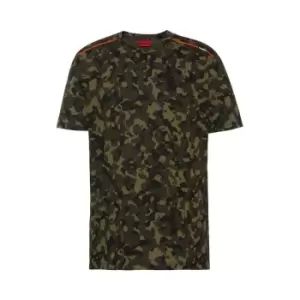 Image of Hugo Camo T Shirt - Green
