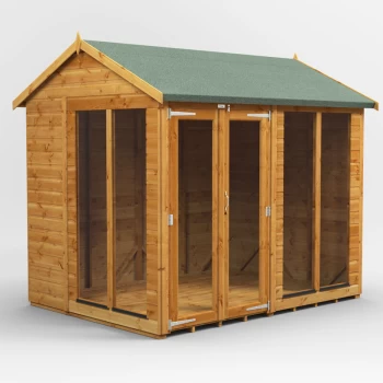 Image of 8x6 Power Apex Summerhouse - Brown