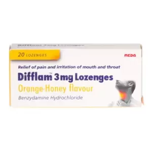 Image of Difflam 3mg Lozenges Orange & Honey Flavour
