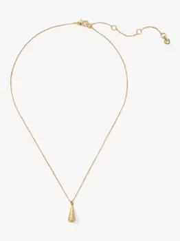 Image of Kate Spade Rain Drop Mini Pendant, Clear/Gold, One Size