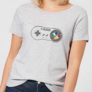 Image of Nintendo Super Nintendo SNES Controller Pad Womens T-Shirt - Grey - S