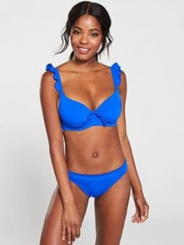 Image of Pour Moi Santa Monica Underwired Bikini Top - Ultramarine, Ultramarine, Size 32E, Women