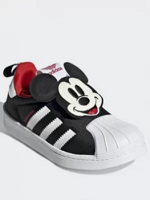 Image of adidas Originals Disney Superstar 360 Shoes, Red/White/Black, Size 13