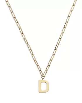 Image of kate spade new york Initial This Initial Paperclip Link Pendant Necklace in Gold Tone, 17-20