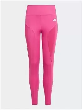 Image of adidas Hiit Aeroready High-rise 7/8 Tights, Pink, Size 5-6 Years
