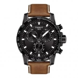Image of Tissot SuperSport Chrono Mens Tan Leather Strap Watch