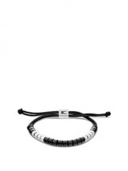 Image of Tommy Hilfiger Black Bracelet With Stainless Steel Beads