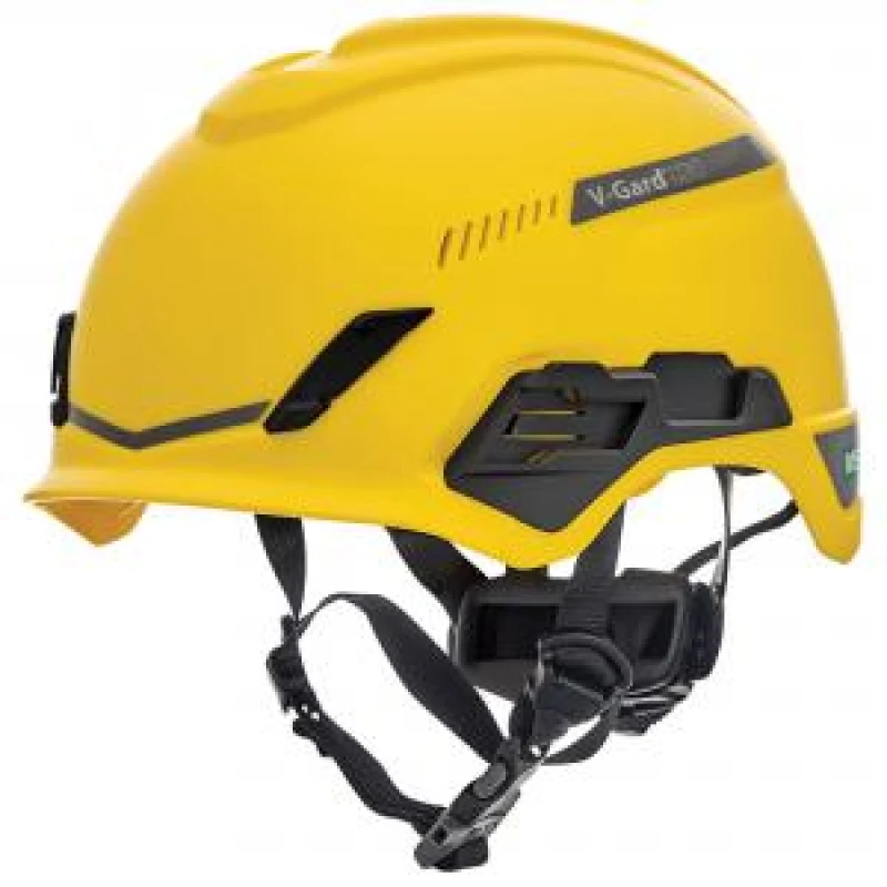 Image of MSA V - Gard H1 Tri - Vented Helmet Yellow