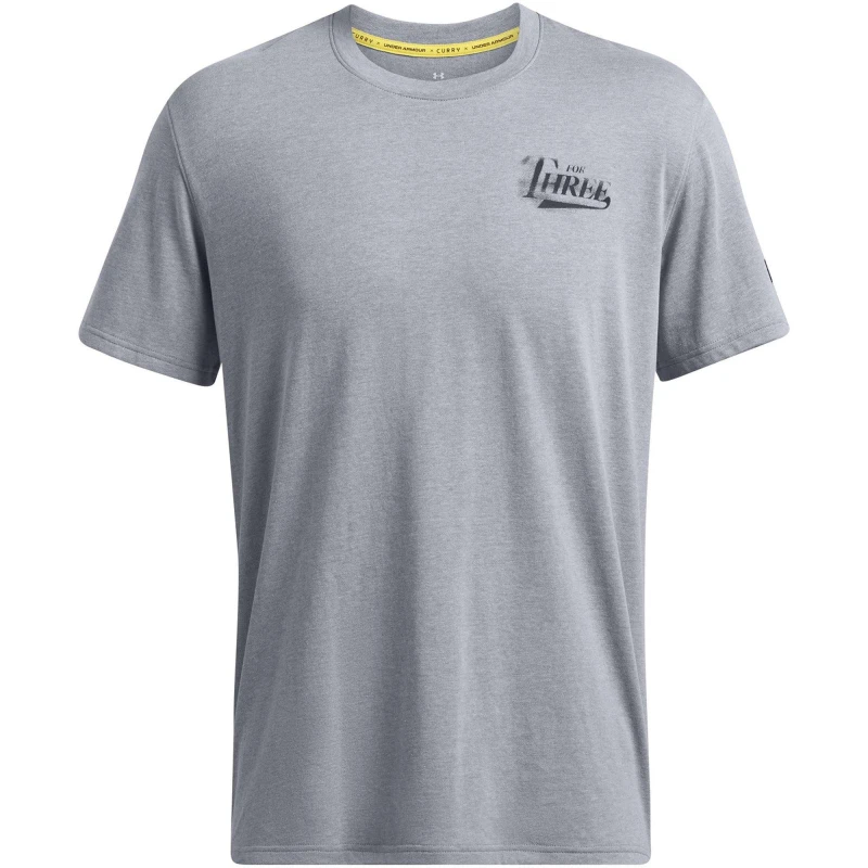 Image of Under Armour Curry HW Verbiage 2 T-Shirt Adults - Grey Grey S