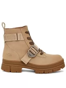 Image of UGG Ashton Lace Up Ankle Boots - Mustard Seed, Beige, Size 7, Women