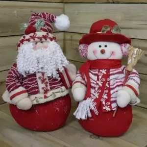 Image of 36cm Standing Santa or Snowman Indoor Christmas Decoration Character