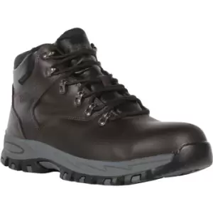 Image of Regatta Mens Gritstone Leather Safety Boots (8 UK) (Peat) - Peat