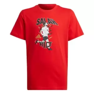 Image of adidas Salah Graphic Football T-Shirt Kids - Red
