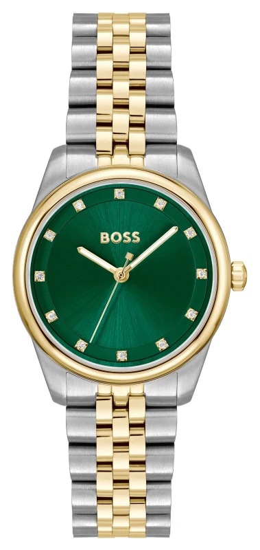 Image of BOSS 1502834 GRACEFUL PRECIOUS (32mm) Green Dial / Two-Tone Watch