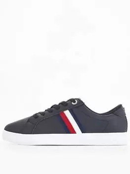 Image of Tommy Hilfiger Essential Stripes Sneaker -black, Blue, Size 36, Women
