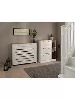 Image of Lloyd Pascal Henley Medium Radiator Cover Cream/Oak