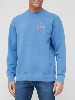 Image of Levis Modern Vintage Logo Sweatshirt - Blue Size M Men