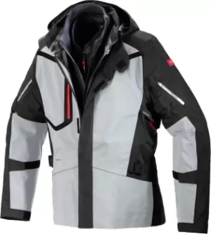 Image of Spidi Mission-T H2Out Step-InArmor Motorcycle Textile Jacket, black-grey, Size S, black-grey, Size S