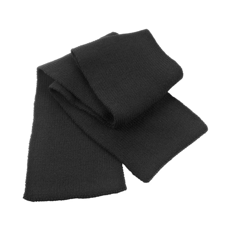 Image of Result Mens Classic Heavy Knit Scarf in Black Male One Size