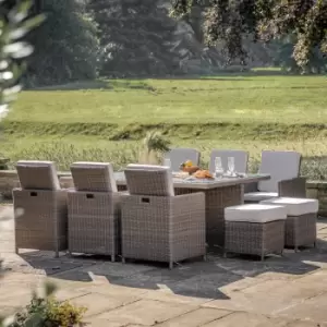 Image of Gallery Outdoor Mileva 10 Seater Cube Dining Set Natural
