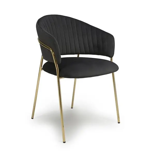 Image of Shankar Maya Brushed Velvet Dining Chairs - Black M