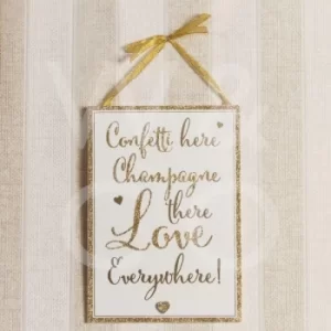 Image of Always & Forever Confetti & Champagne Plaque